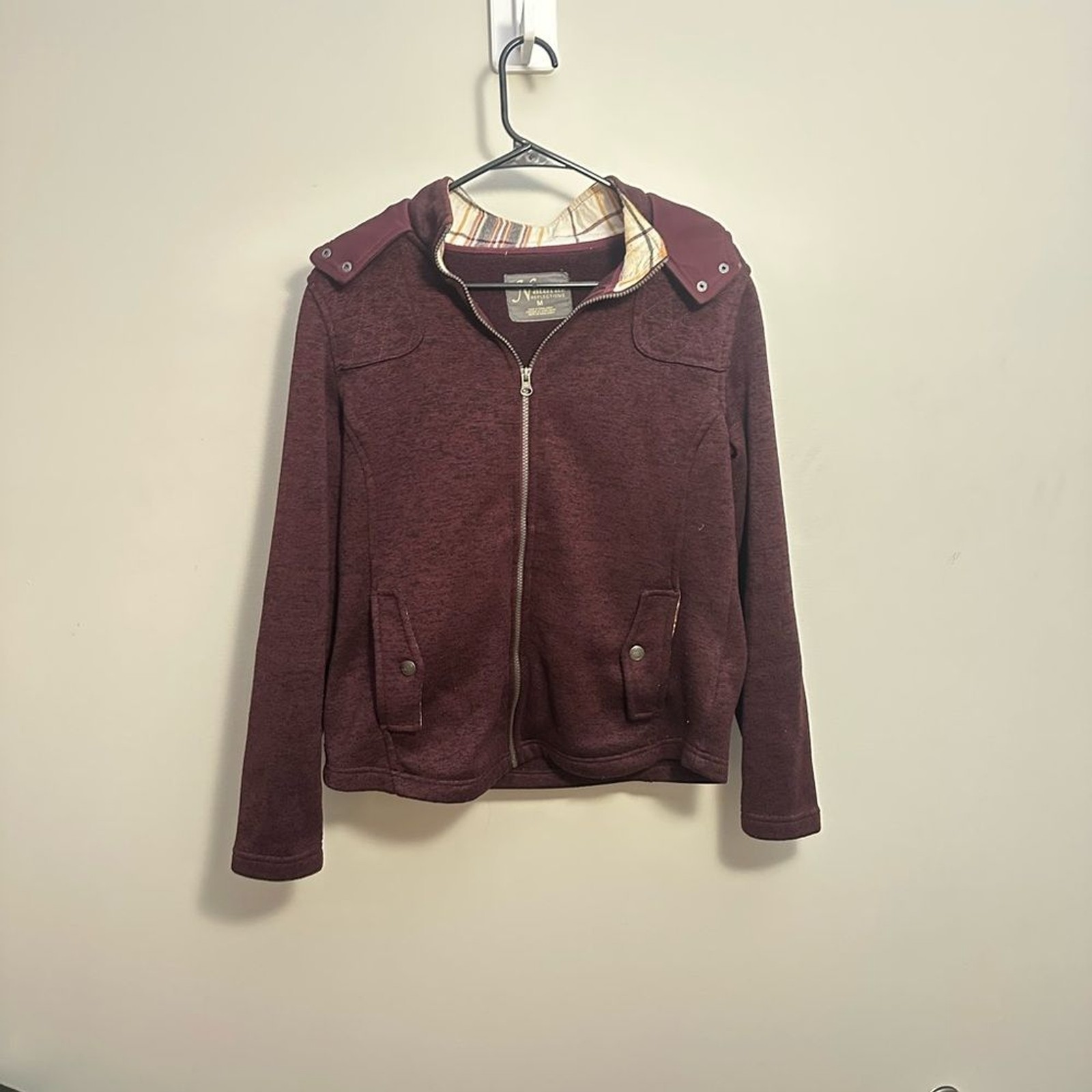 Natural Reflections Maroon Utility Jacket Size M - image 1