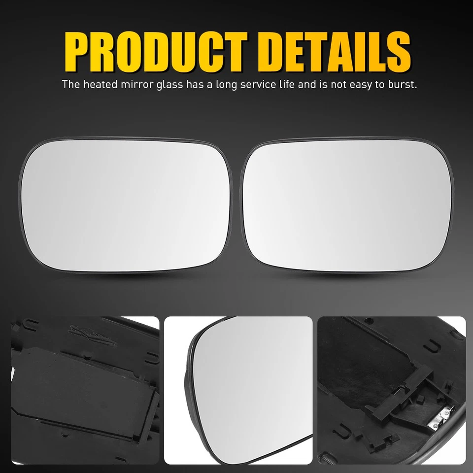 Fit Volvo XC90 XC70 2003-2006 2PCS US Left&Right Power Heated Mirror Glass Clear - Image 4 of 4