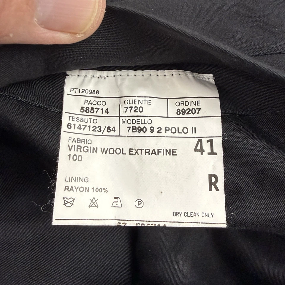 Pantalones Polo Ralph Lauren Para Hombre Talla Etiqueta-41R/Se Ajusta-36x30 Azul Marino/Gris Lana a Rayas Foto 2 de 4