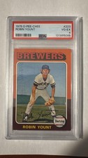 1975 O-PEE-CHEE #223 ROOKIE CARD RC ROBIN YOUNT PSA 4 VG-EX - BREWERS HOF. rookie card picture