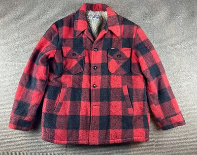 Vintage Lee Storm Rider Buffalo Plaid Sherpa Lined Jacket Wool Size Men s Medium