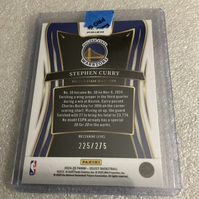 Stephen Curry 2024-25 Panini Select /275 Orange Cracked Ice Prizm