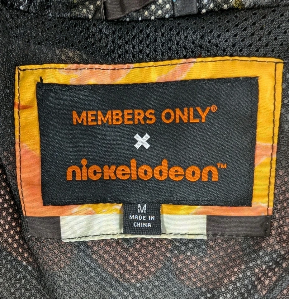 Members Only Nickelodeon Bob Esponja Pantalones Cuadrados Chaqueta Para Hombre Mediana Con Capucha Foto 4 de 4