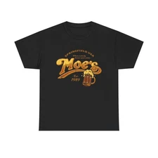 Moe's Bar Springfield Funny Vintage Graphic T Shirt NEW Heavy Cotton Tee