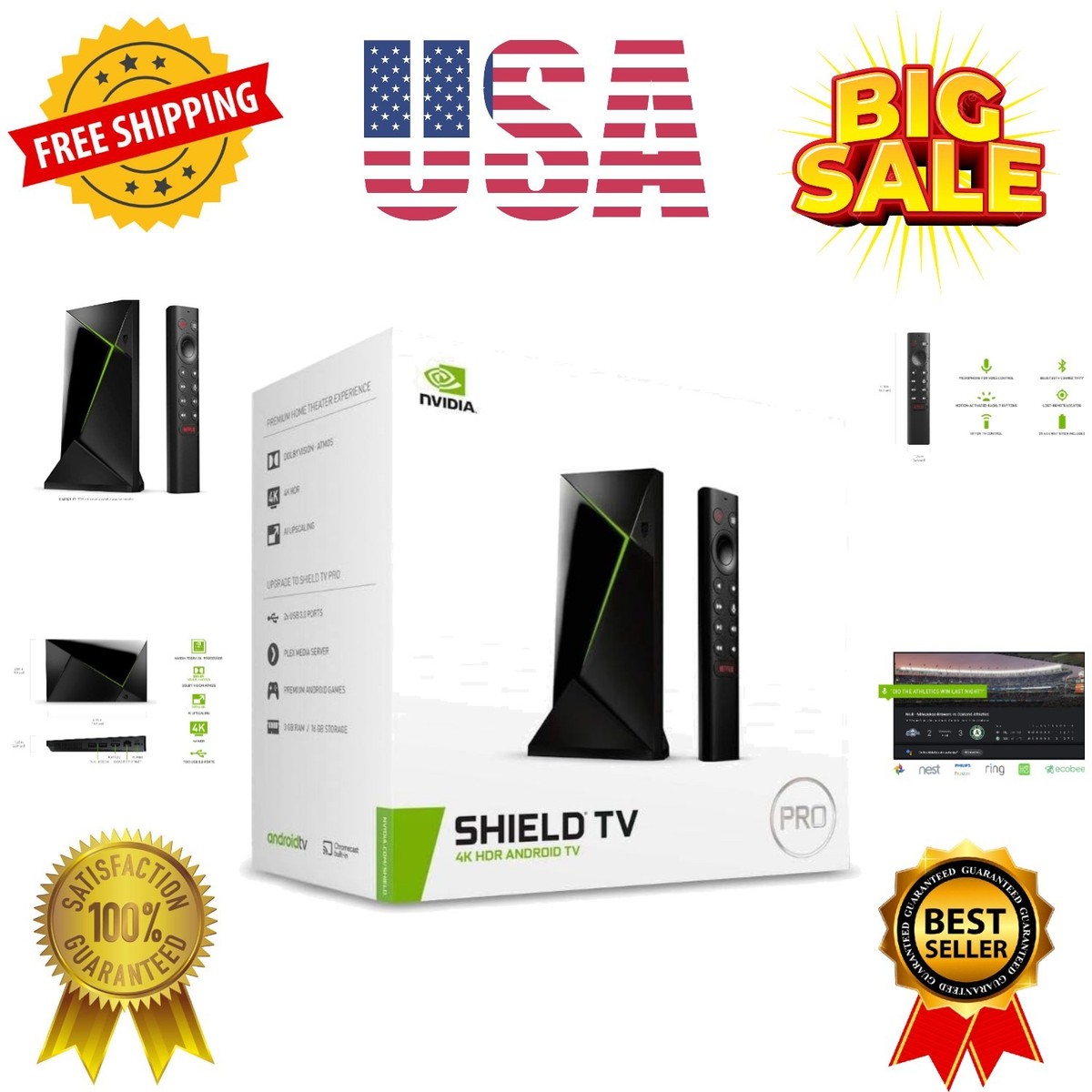Shield Android TV Pro | 4K HDR Streaming Media Player High
