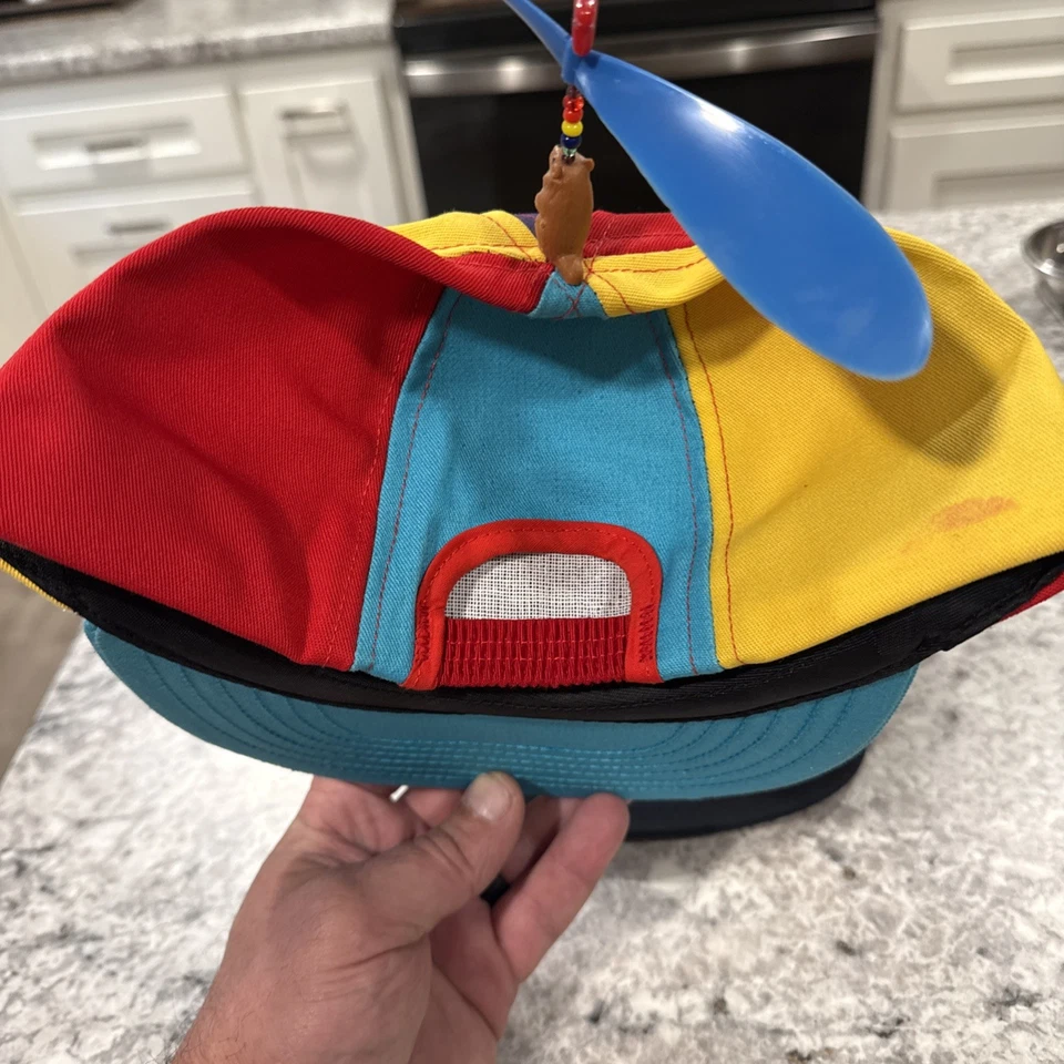 Boné de beisebol vintage Interestelar Propeller FAO preto colorido feito nos EUA - Imagem 4 de 4