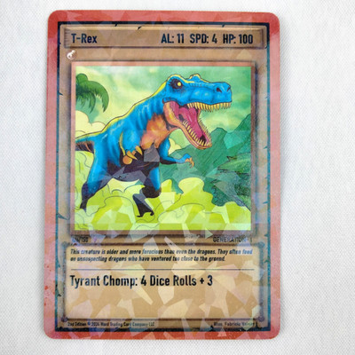 T-Rex 126/150 Epic FOIL Ward Trading Card Game TCG 2nd Edition Generation 1 NM