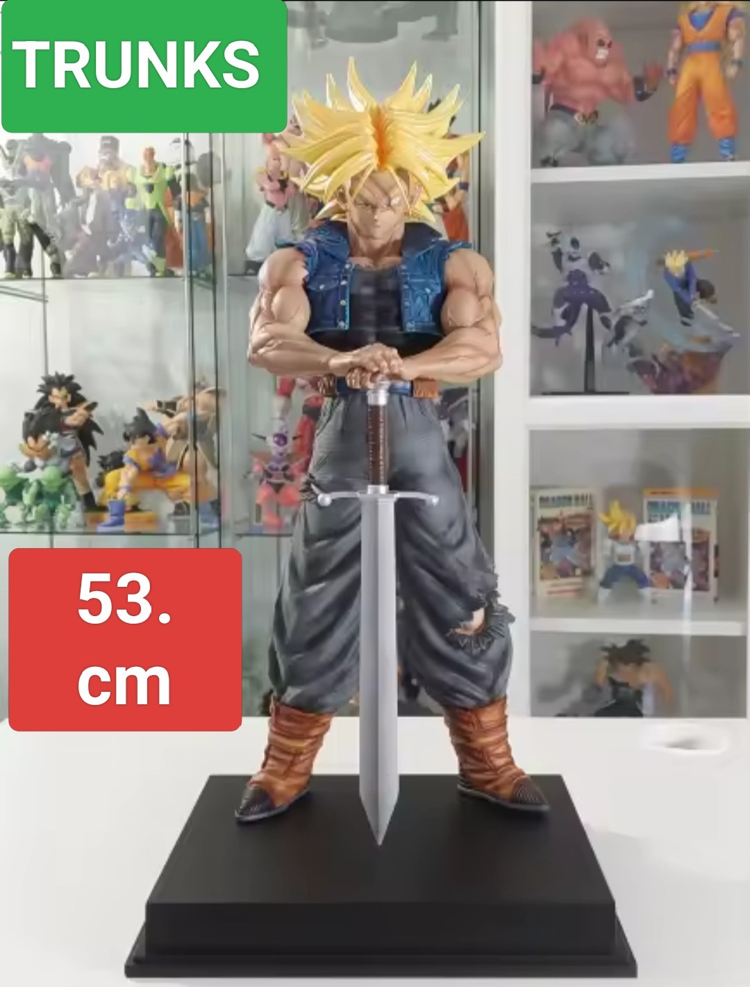 Dragon Ball Z Action Figure 53 Cm Trunks Super Saiyan Jt Gk Statue Grande