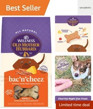 Wellness Bac'N'Cheez Dog Biscuits, Natural, Training Treats, Bacon & Cheese F...