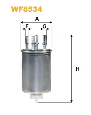 Wix Filters WF8042 Filtro Carburante A Vite - Altezza 155mm, Diametro 85mm, Filetto M16x1.5, Per Bosch