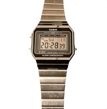 Casio Men's Slim-Digital Stainless Steel Watch A700W