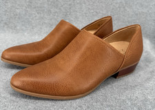 Naturalizer Women  s Brown Slip On Loafer Heels Comfort Shoes Size 6M
