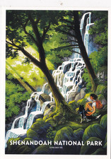 Shenandoah National Park Virginia Art Poster Postcard
