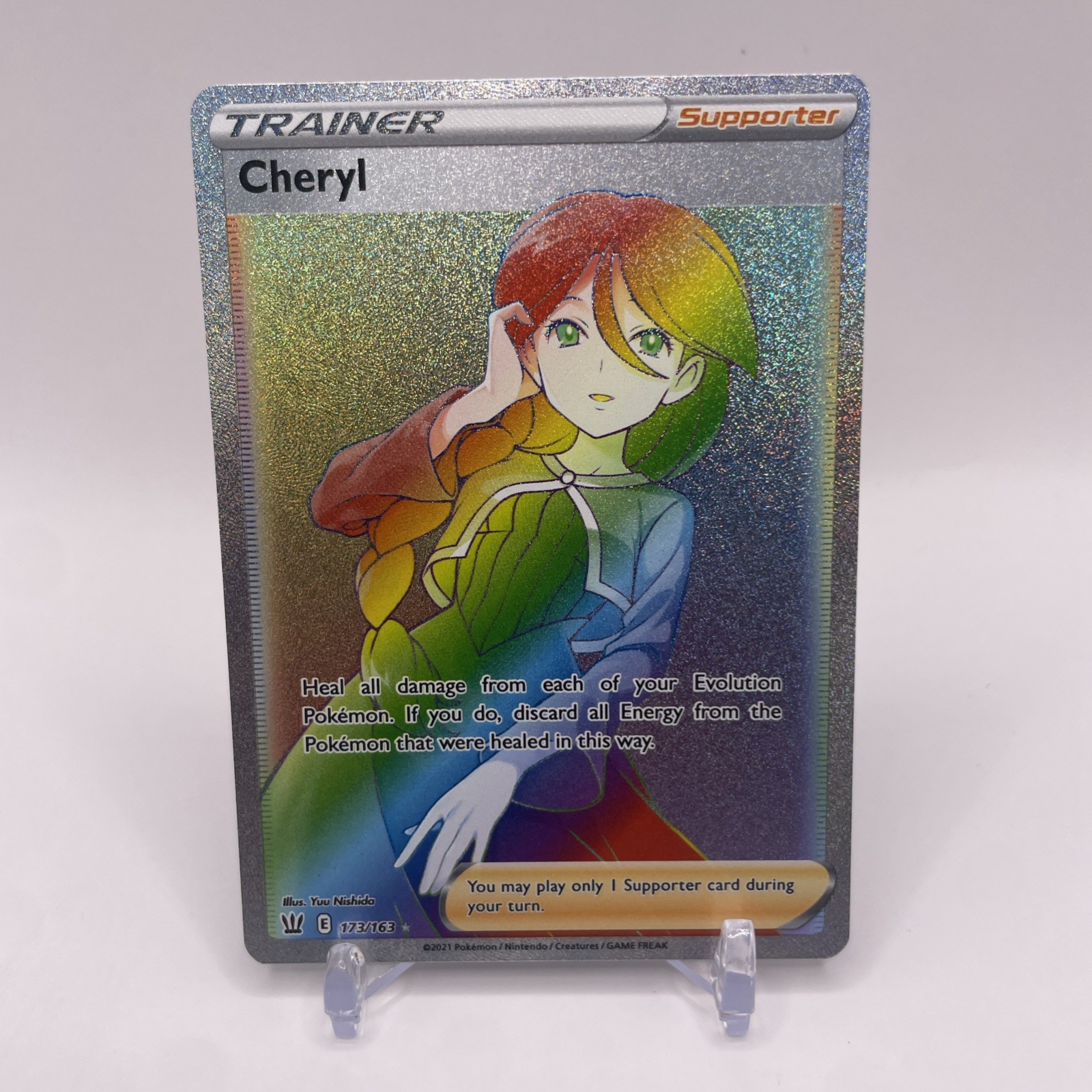 Pokemon SWSH05: Battle Styles Secret Rare Cheryl #173/163 NM