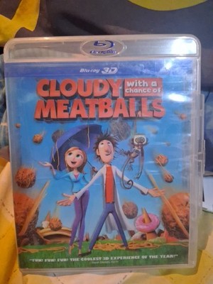 Cloudy with a chance of meatballs 3D blue ray Movie DVD Kids Promo Copy 