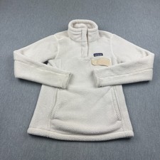 Patagonia Sweater Womens 2XS Cream Re-Tool Snap-T Pullover Fleece Polartec 25443