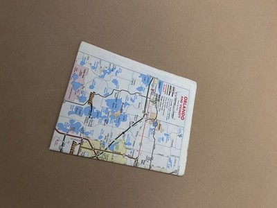 Hertz Orlando & Vicinity fold up map c1985