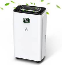 12L/Day Dehumidifiers 2.5L Water Tank & Drain Hose for Damp & Condensation