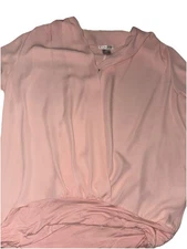 Venus Medium Woman’s Light Pink Long Sleeve Top Crossover  Shoulder Design