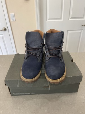 Junior's Timberland 6 Inch Premium Waterproof Navy Boot / TB0A14ZD / Size 6