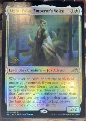 MTG *FOIL Promo* Light-Paws, Emperor's Voice - Magic The Gathering NEO #25s