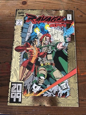 Ravage 2099 #1 Gold Foil KEY 1st App Ravage Original 2099 Marvel 1992 NM/VF