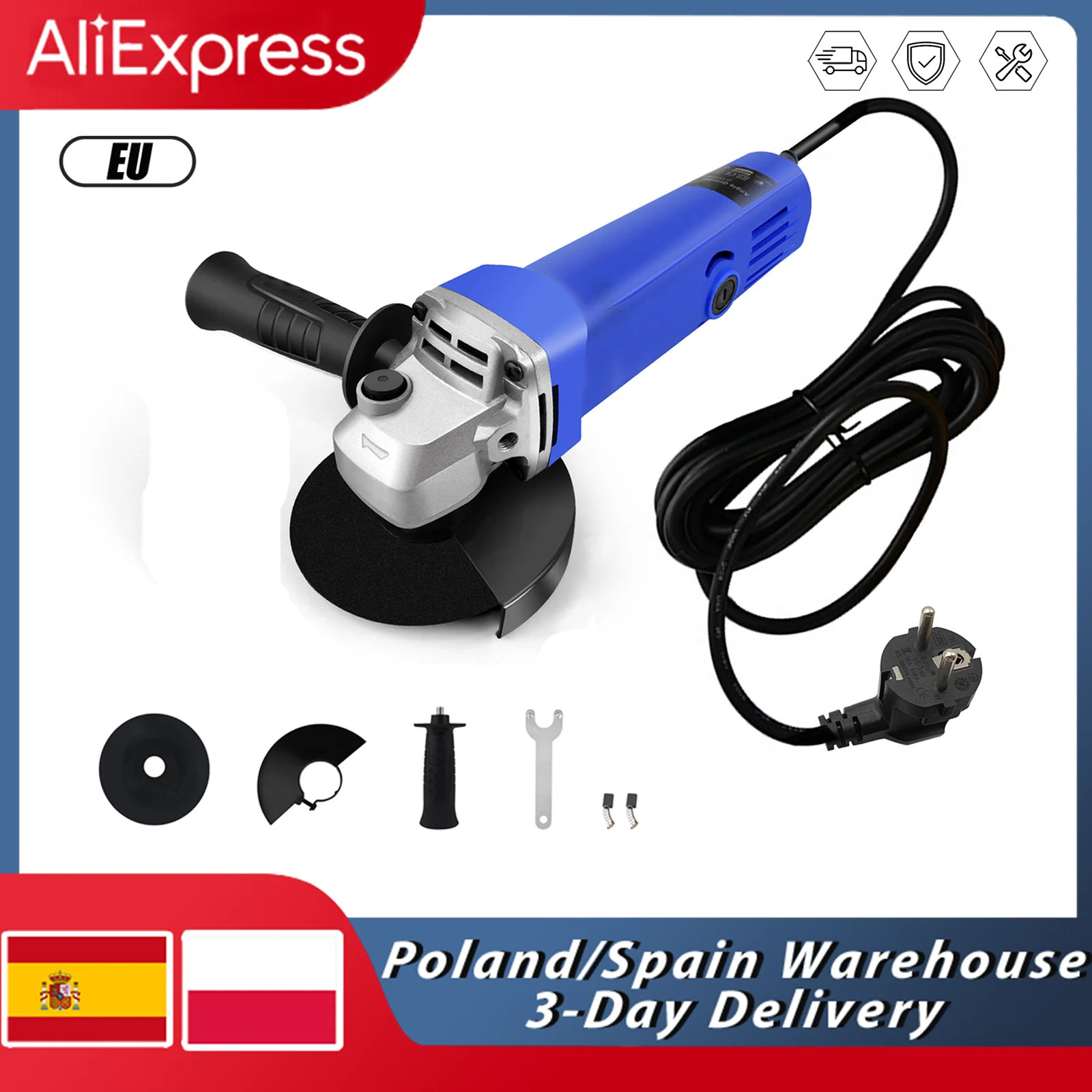 Meuleuse d'angle électrique 700W 115mm - Outil de polissage et découpe