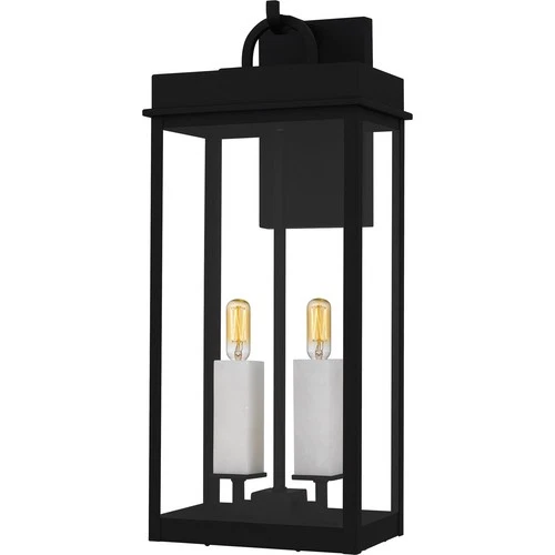 Matte Black  Outdoor Wall Lantern from the Carmen Collection - Picture 1 of 5