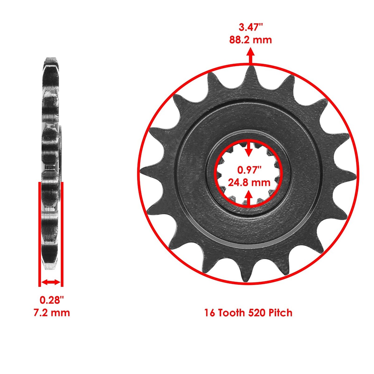 O-Ring Drive Chain & Sprockets Kit for Kawasaki ZX-6R Ninja ZX600