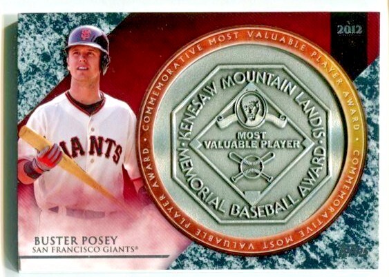 2017 Topps Update BUSTER POSEY 2012 MLB MVP Award Medallions MVPR