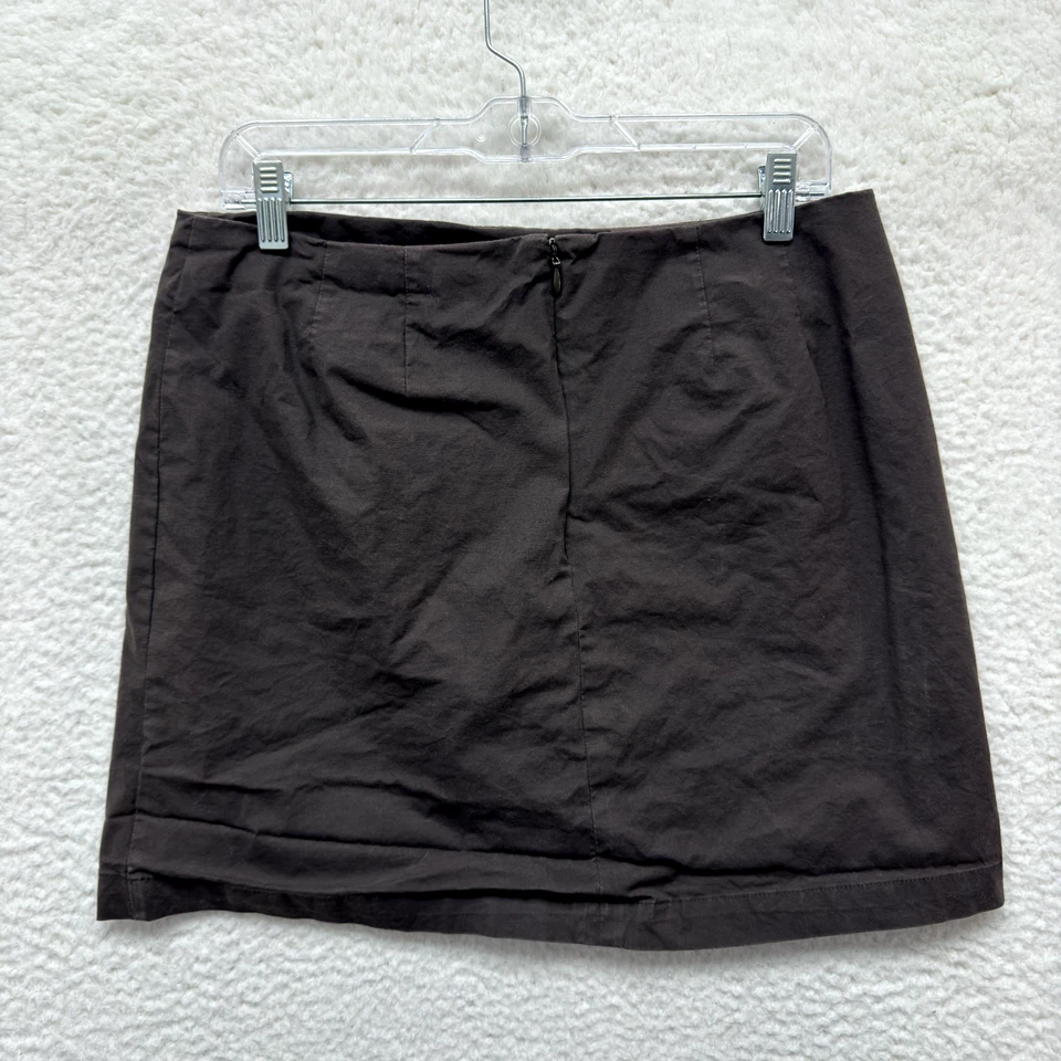 Y2K Vintage Gap Mini Skirt 12 30 Large Brown Corpcore Office Boho Fairy Grunge - Image 2 of 4
