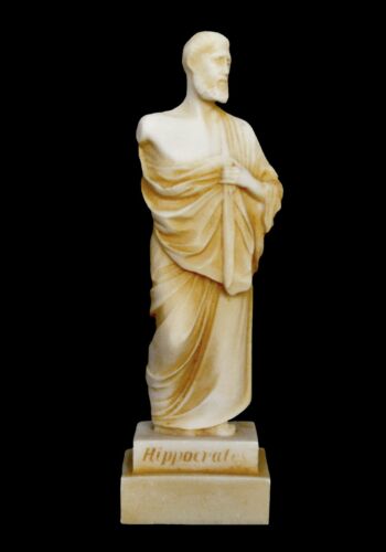 Hippocrates the father of Western medicine small aged statue - Hippocratic Oath - Foto 1 di 5