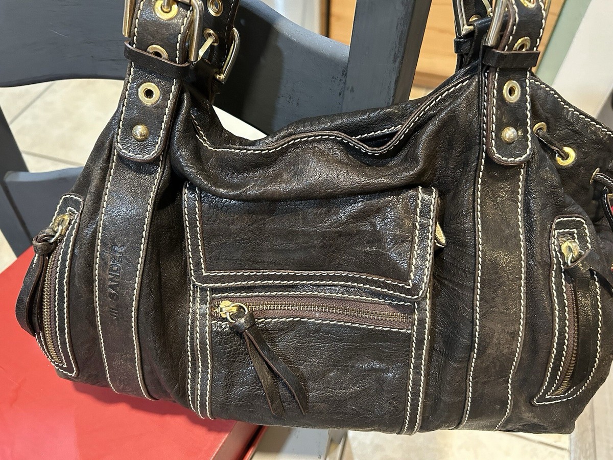 Vintage Jil Sander multi-pocket utility leather bag Brown | eBay