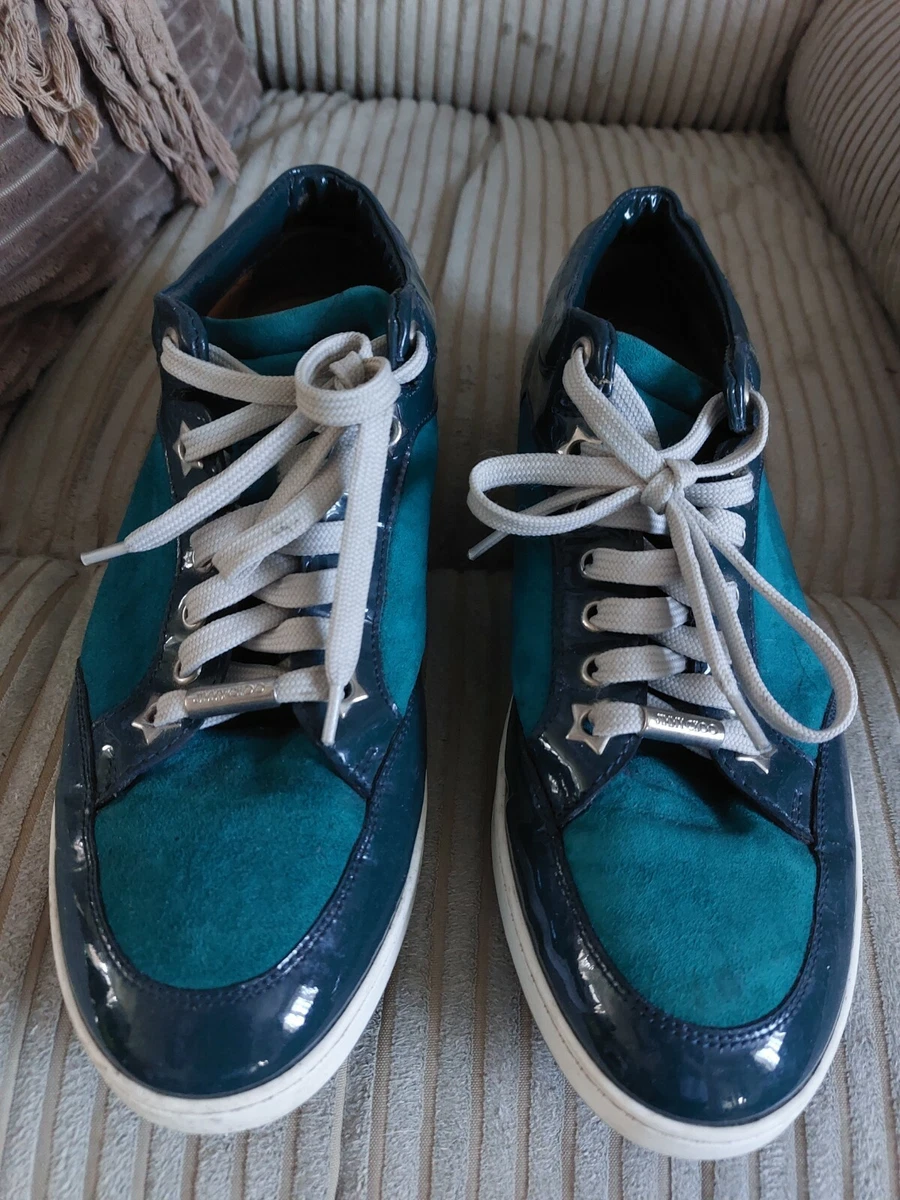 Jimmy Choo Dark Green Teal Trainers Size 4.5UK eBay
