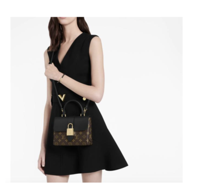 AUTH LOUIS VUITTON LOCKY BB MONOGRAM NOIR SATCHEL CROSSBODY BAG