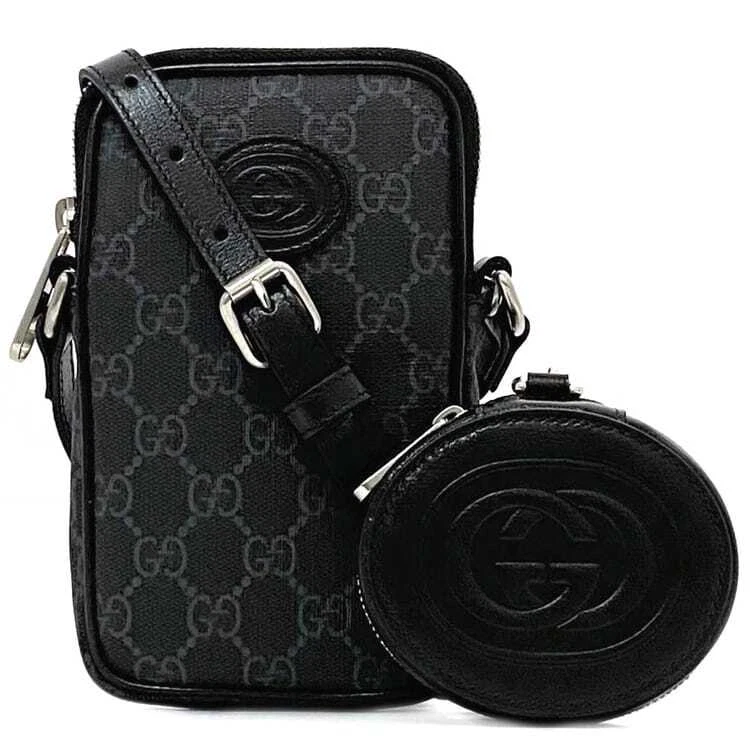 Sac bandoulière Gucci f 22060 noir GG Supreme 700959 jamais utilisé bon état avec