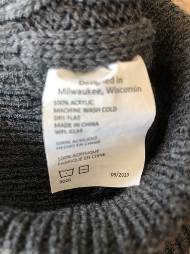 Muk Luks Beanie One Size Hat - Acrylic Grey Black White Patterned - Picture 3 of 3