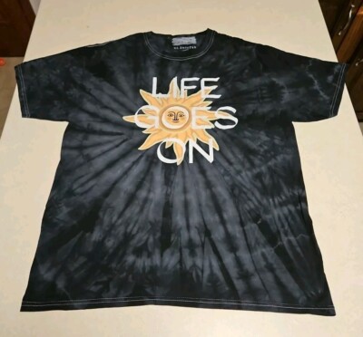 Ed Sheeran Life Goes On Shirt Sundial Symbol Size Large Black Tie-Dye