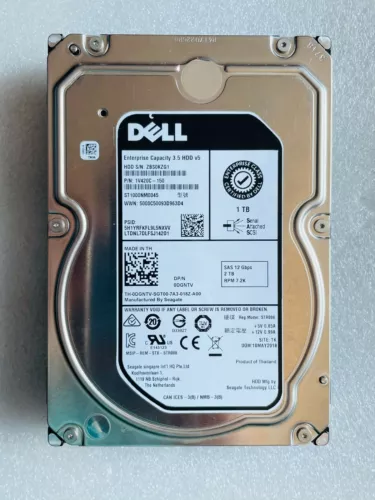 DGNTV Dell 1TB 7.2K 3.5" NL SAS 12Gbps HDD ST1000NM0045 0DGNTV - Picture 5 of 6