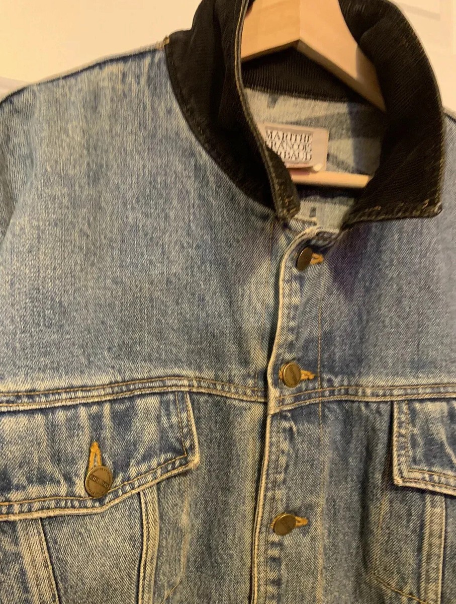 Vtg Marithe Francois Girbaud Blue Denim TruckerJean Jacket Sz S