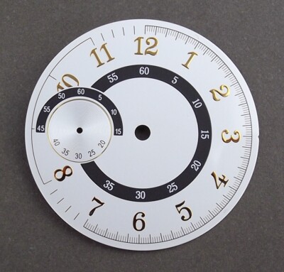 CLASSIC DIAL ETA 6497-1 D= 38mm SILVER/WHITE UNITAS 6497 - NEW!
