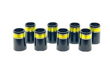 8 pcs Universal Size Fancy  Yellow / Silver Ring ferrule Fit Both .355  / .370  
