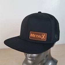 METALX BRANDED BILLS ELITE CLASSIC ADJUSTABLE SNAPBACK BASEBALL HAT/CAP, BLACK