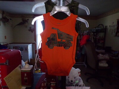 Garanimals 2 Pack Baby Boys One Piece Bodysuit Size 0-3 Months Truck&Camo Design