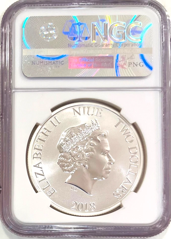 2018 Niue $2 Star Wars Disney STORMTROOPER Silver 1 Oz  NGC MS70 EARLY RELEASES - Image 3 of 4