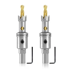 2-Pack 1/2" TCT Hole Saws for Hard Metal, Heavy Duty 13Mm Tungsten Carbide Tippe