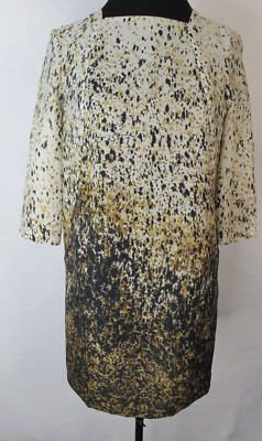 Zara Basic Leopard Square Neck  Mini Dress Sz S pockets