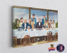 Last Supper Mafia Criminals Meeting Vito Corleone Canvas Print Art Décor