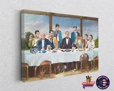 Last Supper Mafia Criminals Meeting Vito Corleone Canvas Print Art Décor