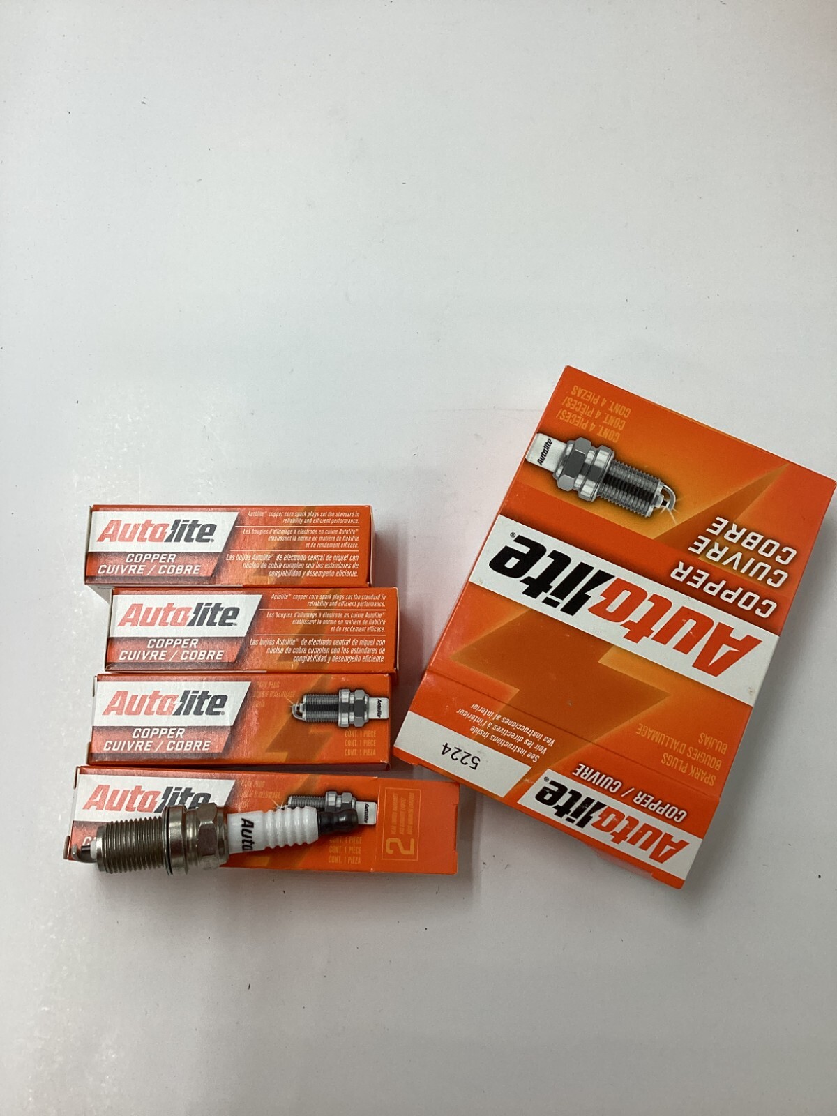 4 Packs of 4 Autolite Genuine OEM 5224 Spark Plug Copper Nickel 5/8 Thread